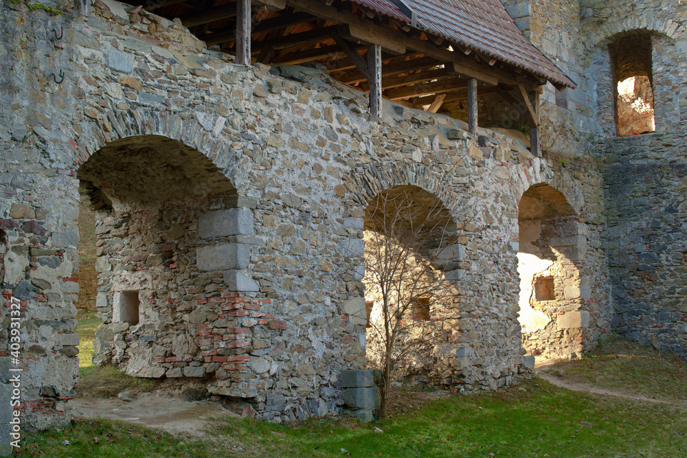 Schaunberg castle ruins in the municipality of Hartkirchen in Upper Austria