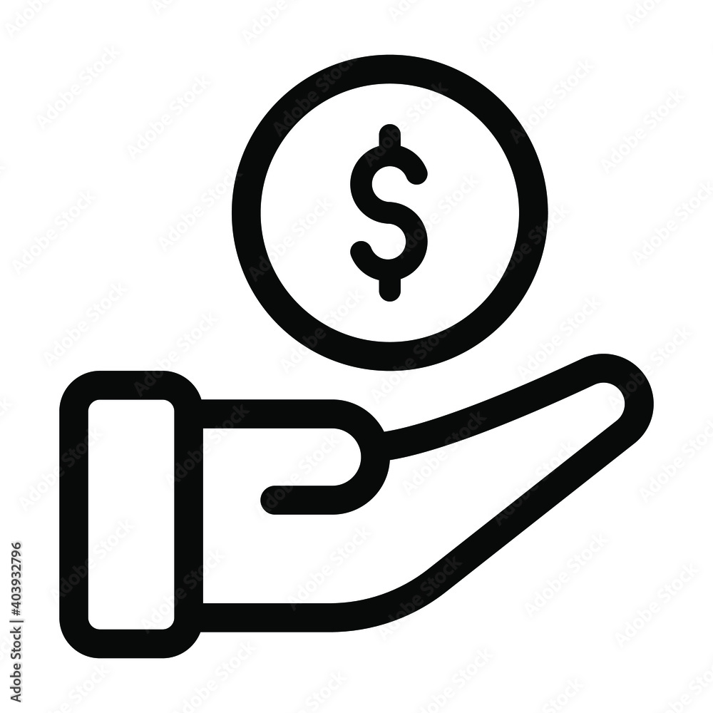 receive money icon vector receive money icon vector