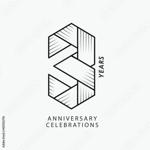 3 year anniversary design template.
