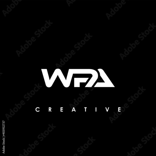 WPA Letter Initial Logo Design Template Vector Illustration photo
