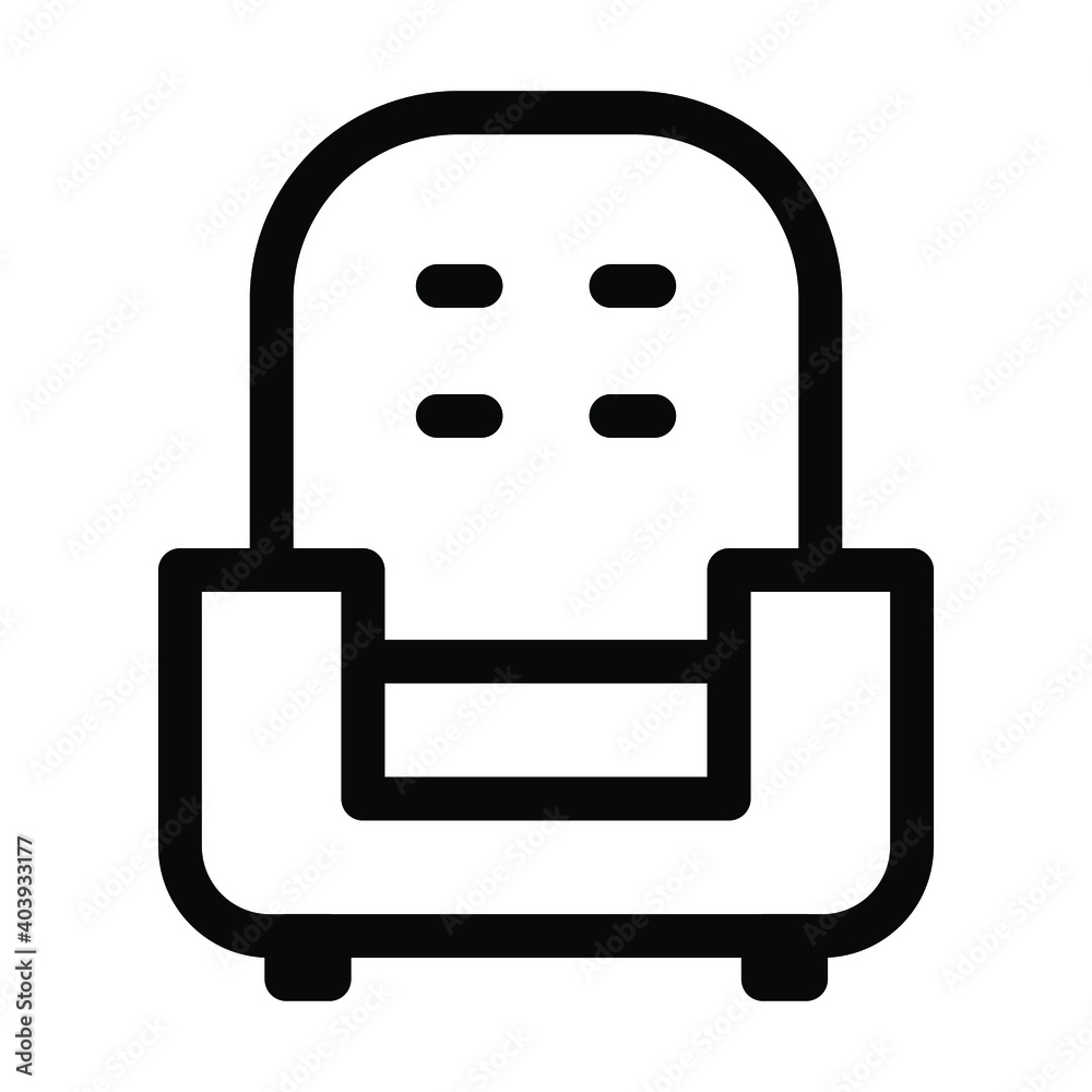 arm chair icon home interior vector arm chair icon home interior vector