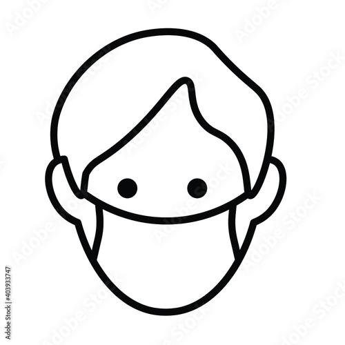 face mask icon vector new normal activity