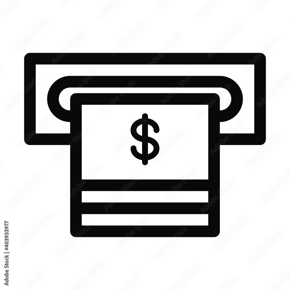 atm cash out icon vector atm cash out icon vector
