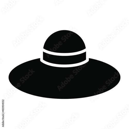 summer hat icon vector