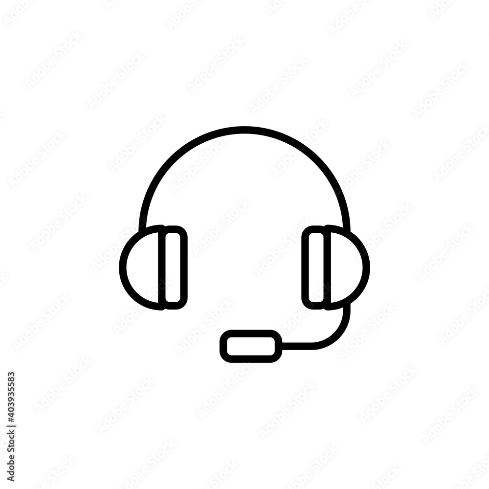 Headphone icon vector. Headset icon symbols