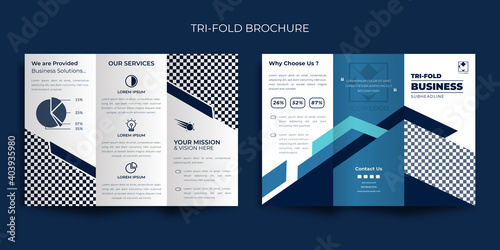 Corporate trifold brochure Premium Vector