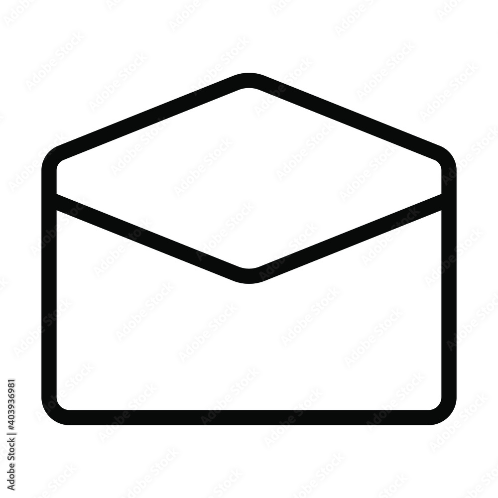envelope icon, opened, message vector