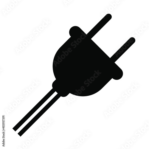 power plug icon, electricity, house interior vector