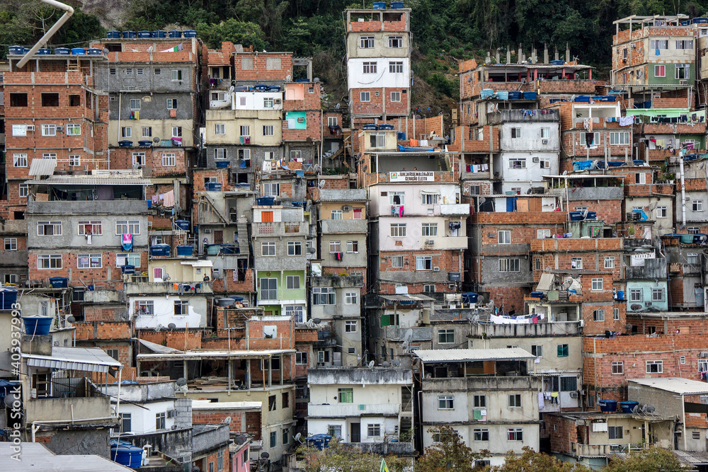 Cantagalo's slum in Rio de Janeiro, Brazil