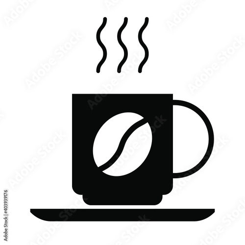 a cup of coffee icon  hot drink house interior kitchen utensil vector