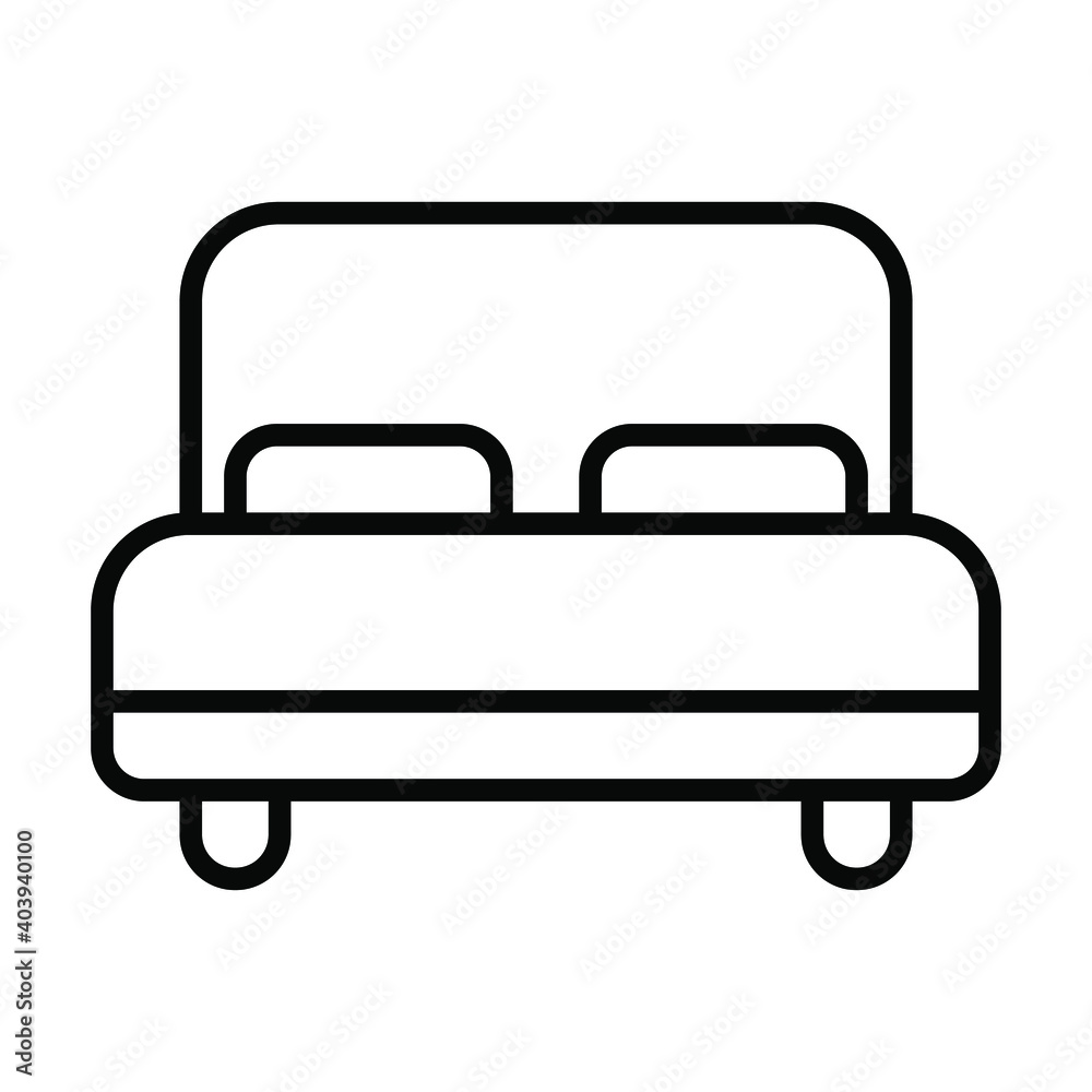 sleeping bed icon, home interior vector sleeping bed icon, home interior vector