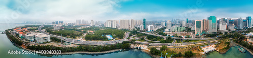 Aerial photography of the architectural scenery of Haikou, China