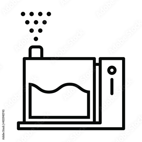 air humidifier icon, household home interior vector