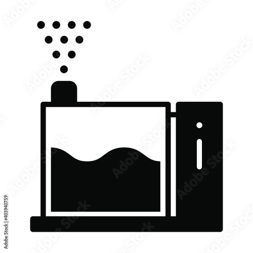 air humidifier icon, household home interior vector