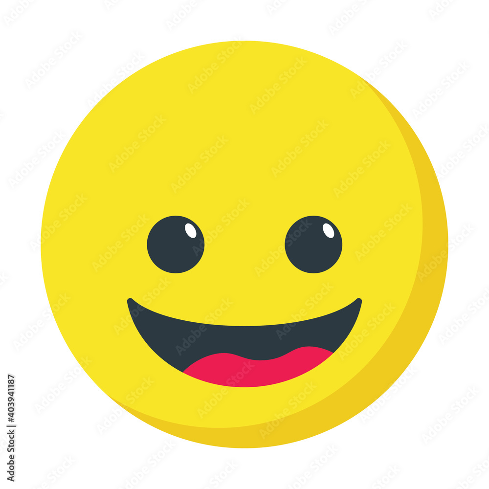 smiley face icon, emoticon, happy vector