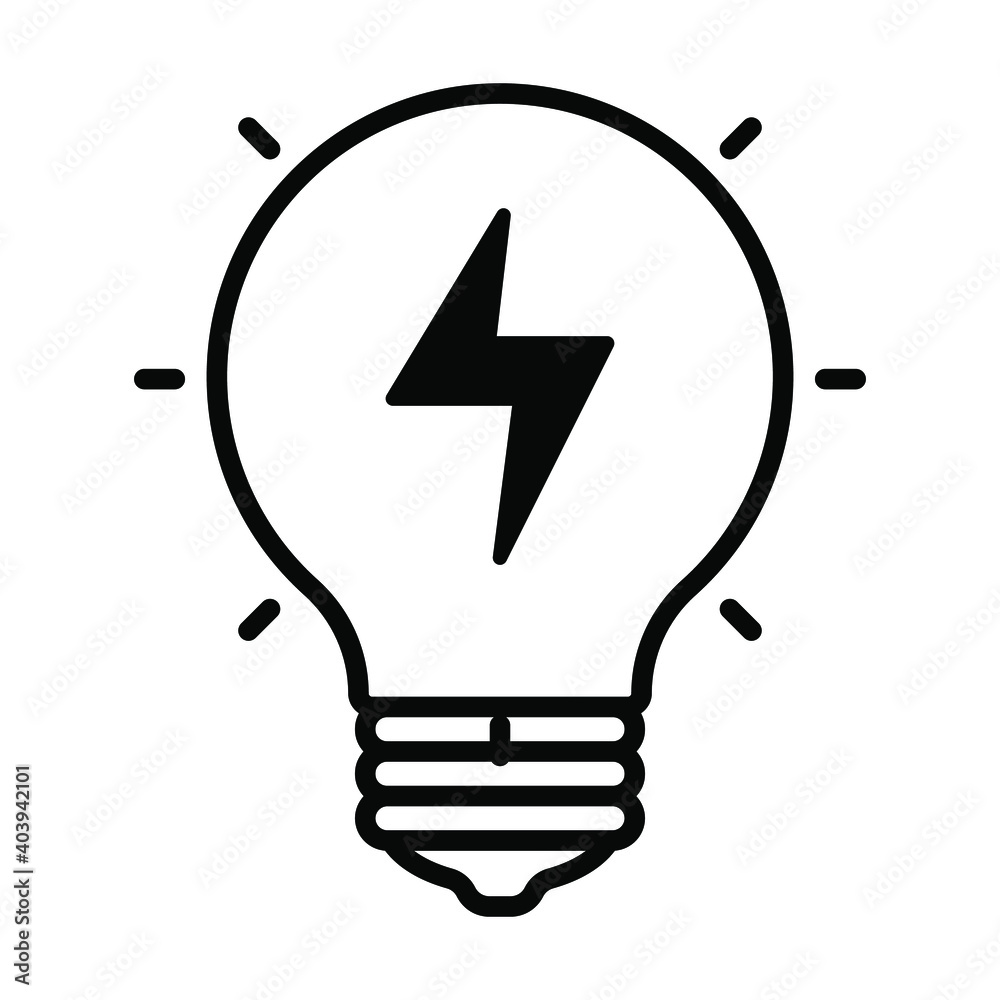 light bulb icon, energy idea symbol vector light bulb icon, energy idea symbol vector