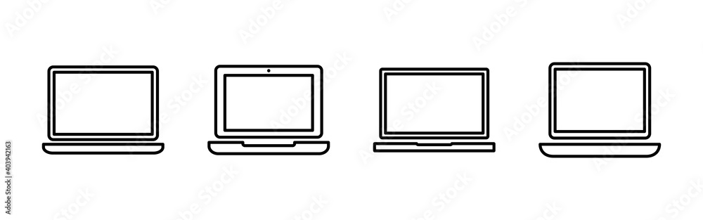 Laptop icon vector. computer icon vector Laptop icon vector. computer icon vector