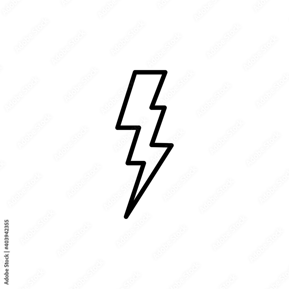 Lightning icon vector. electric icon vector. power icon. energy sign