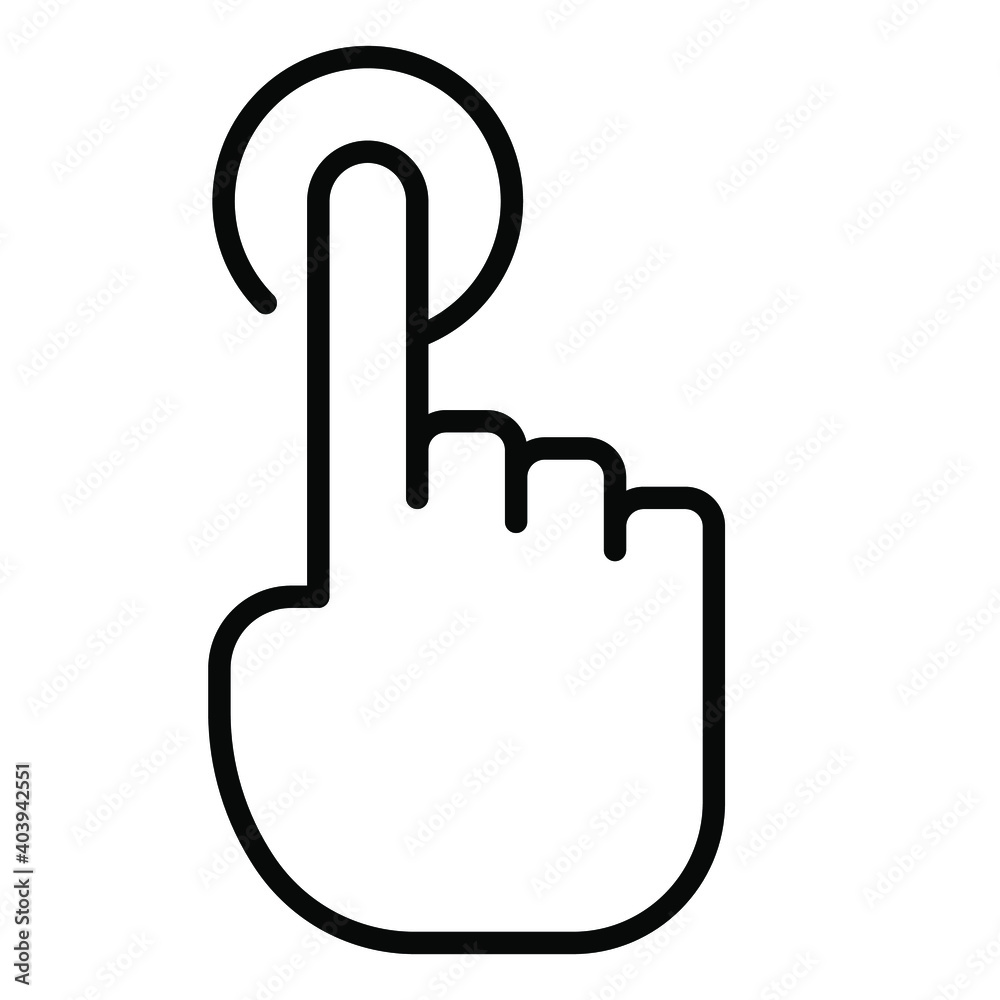index finger. touch icon vector index finger. touch icon vector