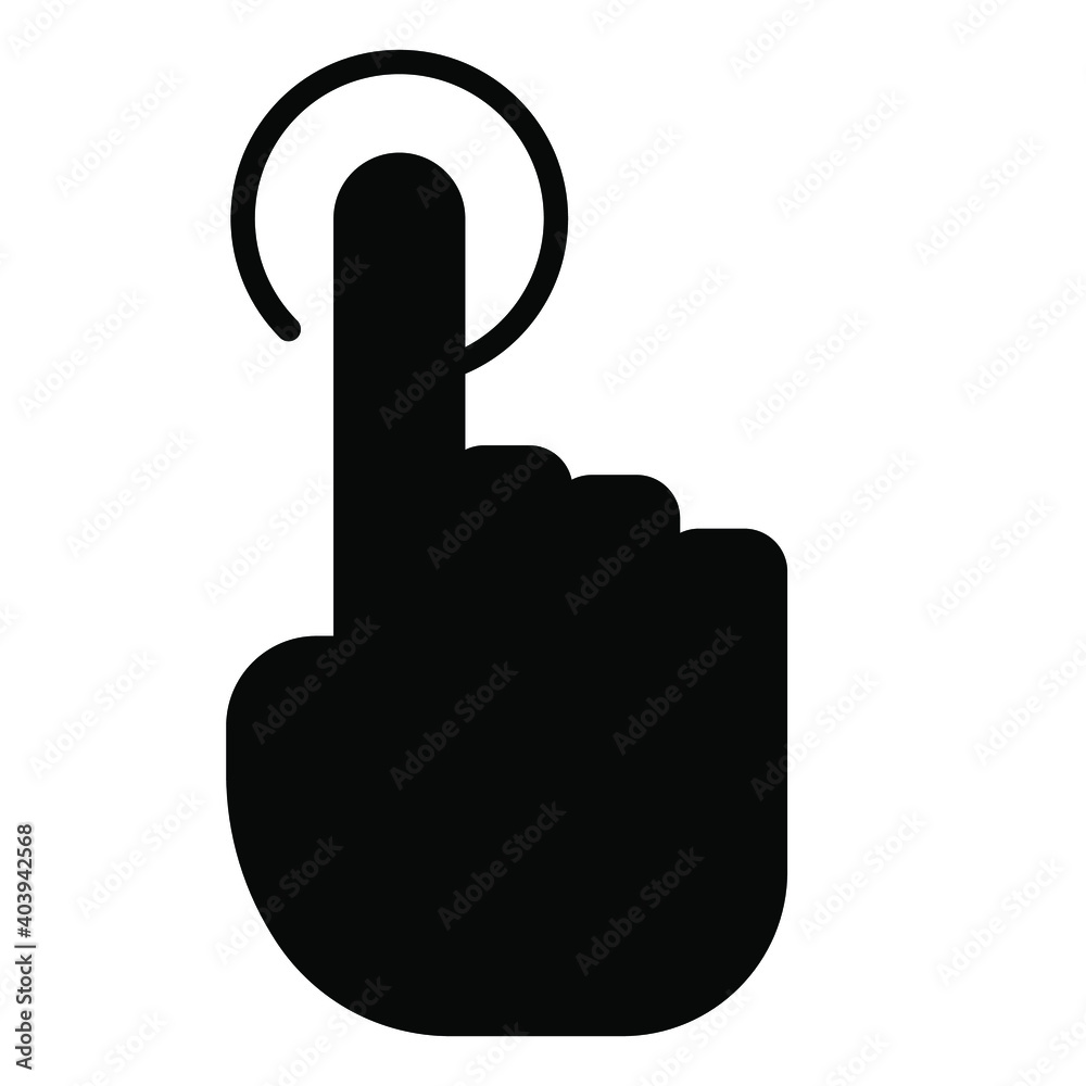 index finger. touch icon vector index finger. touch icon vector