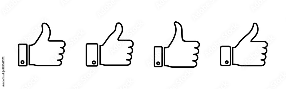 Like icon vector. Thumbs up icon vector. Hand like Like icon vector. Thumbs up icon vector. Hand like