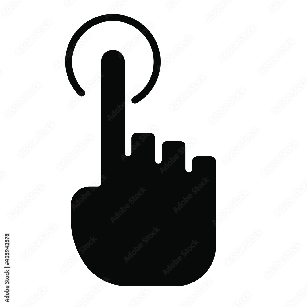 index finger. touch icon vector index finger. touch icon vector