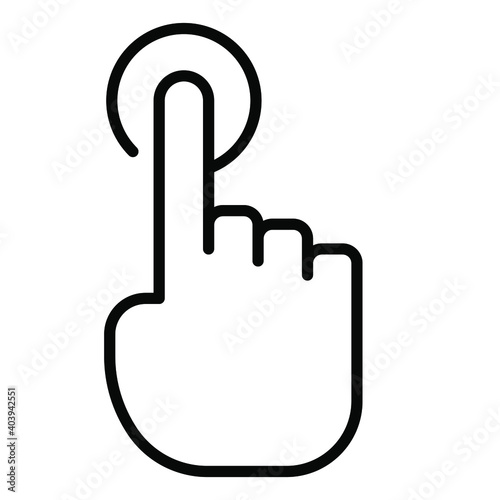 index finger. touch icon vector