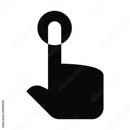 index finger. touch icon vector