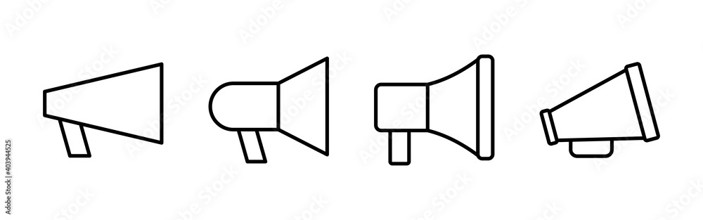 Megaphone icon vector. Loudspeaker icon vector. Megaphone icon vector. Loudspeaker icon vector.