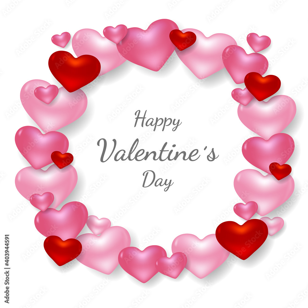 Happy valentines day greeting card cover template