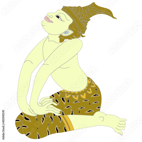 Hermit Datton or Thai Hermit exercise for
against generalized weakness. with a vector illustration.