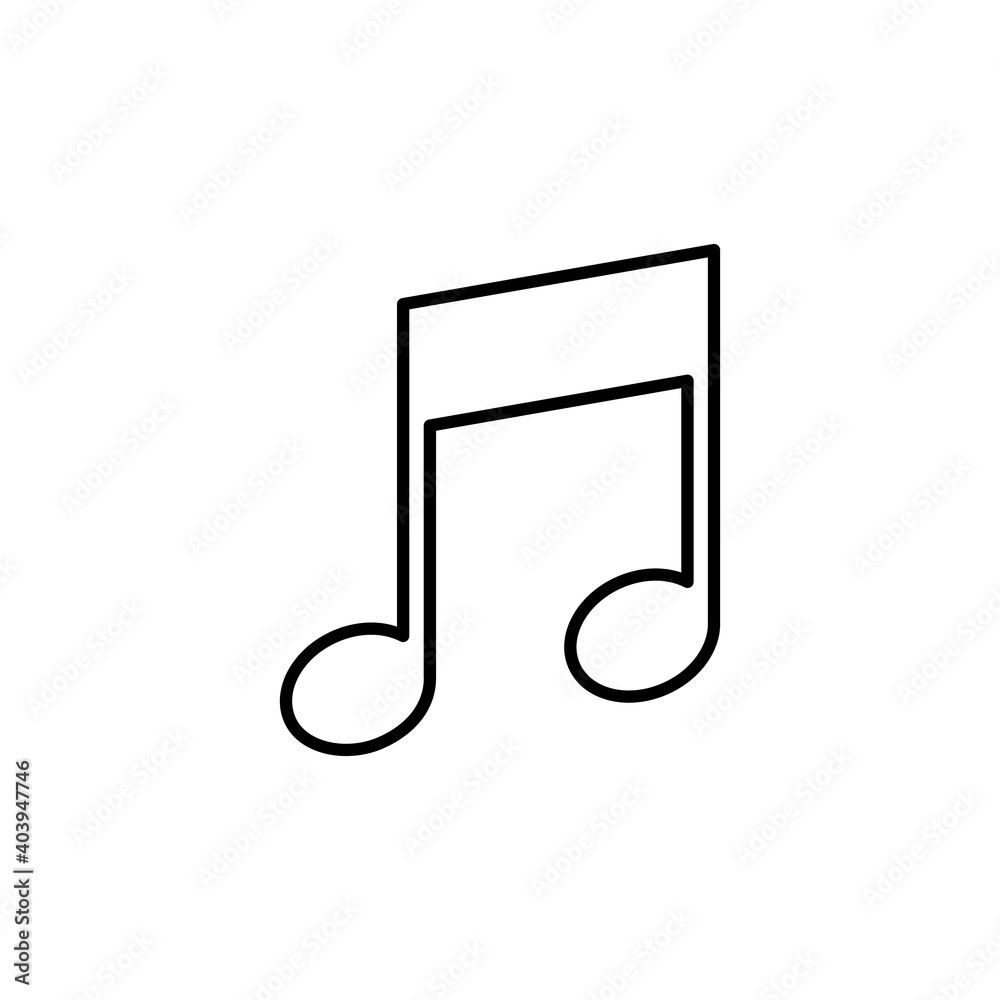 Music icon vector. note music icon vector