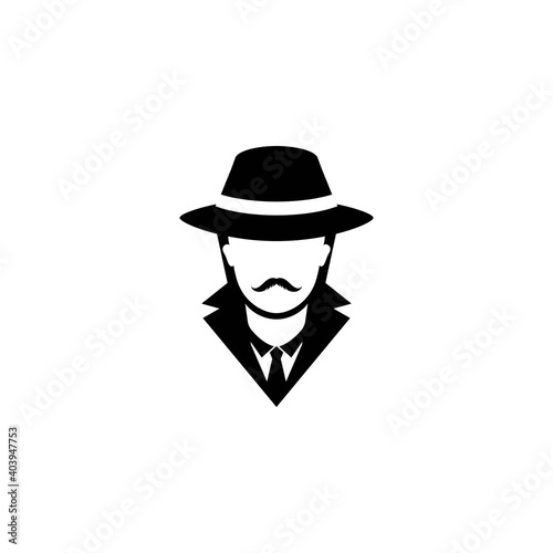 detective logo vector icon illustration