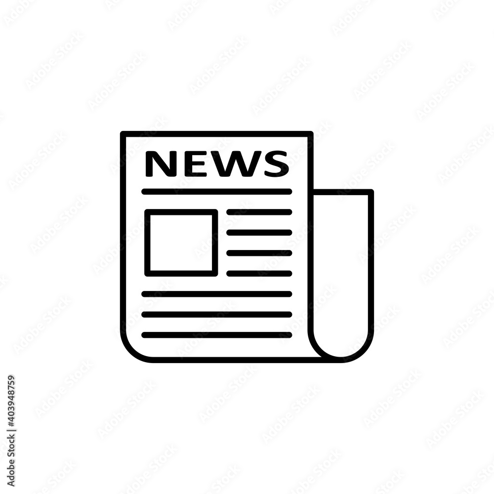Newspaper icon vector. news paper vector sign Newspaper icon vector. news paper vector sign