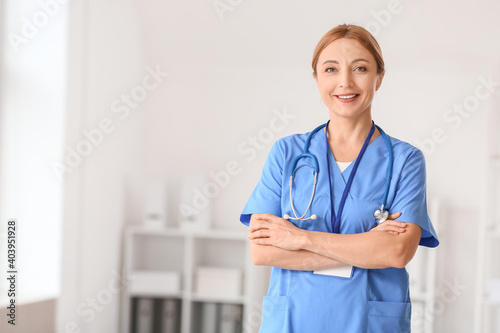 Portrait of female doctor i...