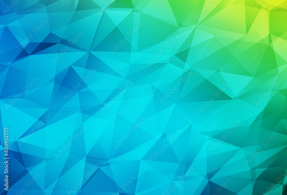 Light Blue, Green vector abstract mosaic pattern.