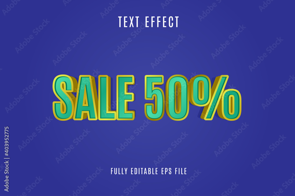 SALE 50% TEXT EFFECT DESIGN