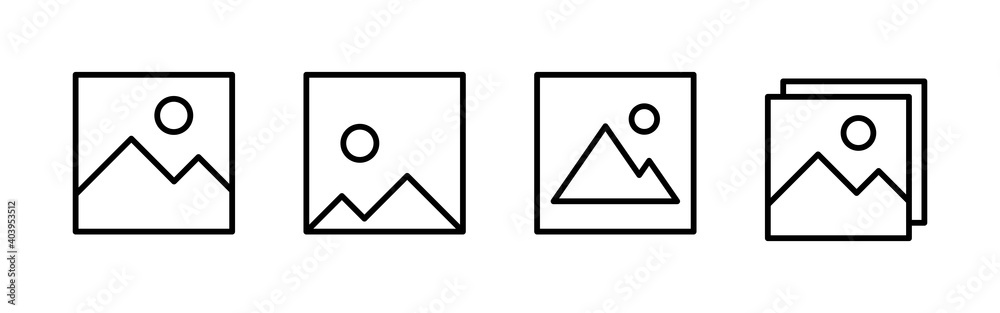 Picture icon vector. photo gallery icon symbol Picture icon vector. photo gallery icon symbol