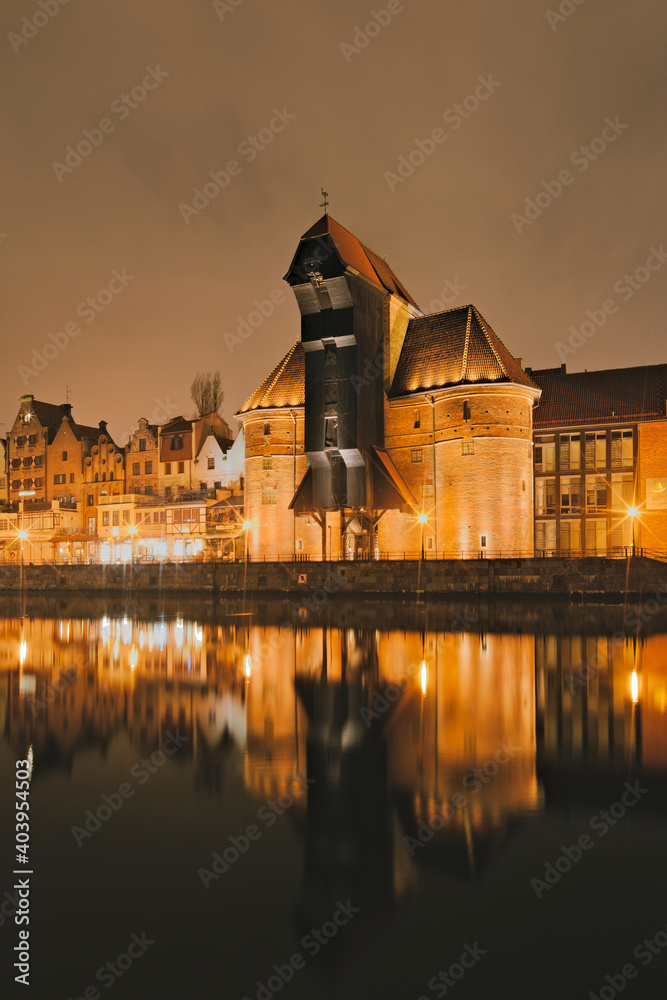 Fototapeta premium Crane Gate in the city of Gdańsk