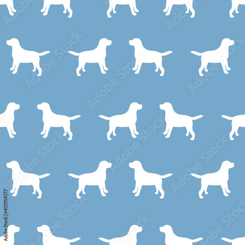 silhouette of a dog. Vector illustration. Seamless pattern.