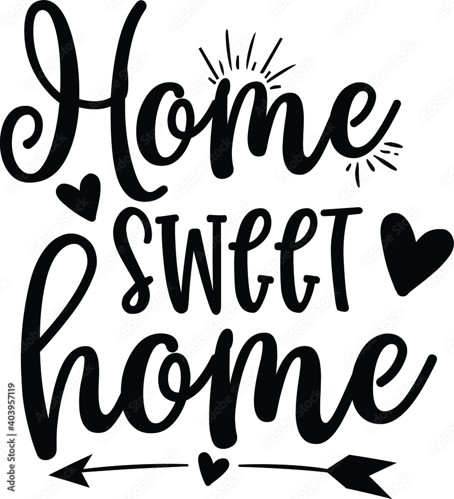 Home Sweet Home, Door Mat Vector File