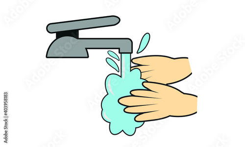 Washing hands to prevent infection ,Hygiene concept.