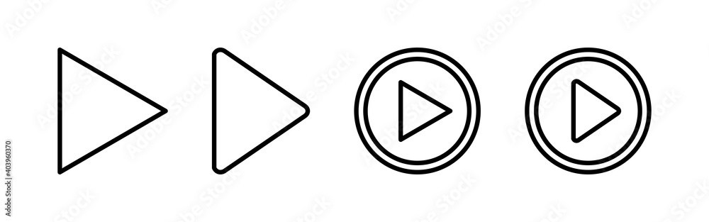Play Icon vector. Play button vector icon