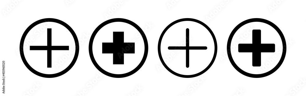 Obraz premium Plus Icon vector. Add plus icon