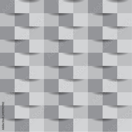 Abstract grey block geometric seamless pattern background vector illustration.