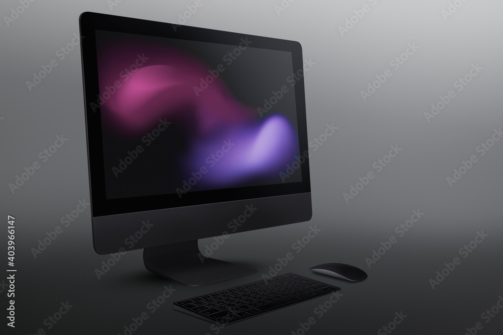 Computer monitor screen mockup digital device Computer monitor screen mockup digital device