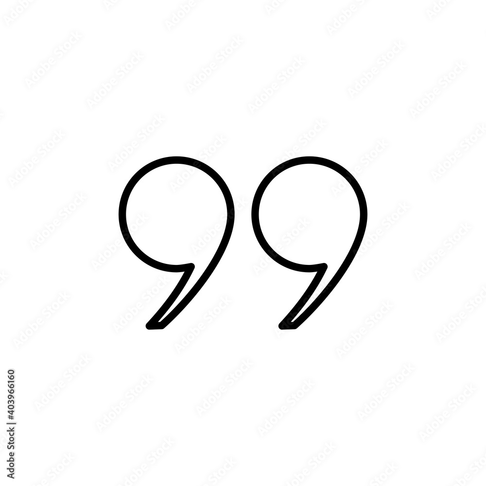 Quote icon vector. Quotation mark symbol. Quote icon vector. Quotation mark symbol.
