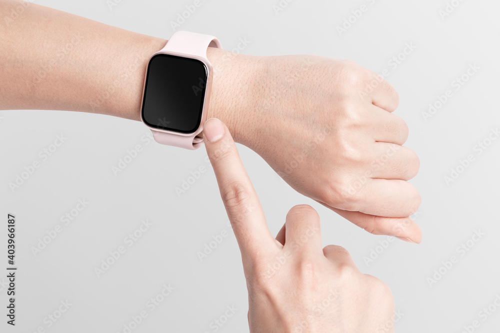 Smartwatch screen mockup digital device Smartwatch screen mockup digital device