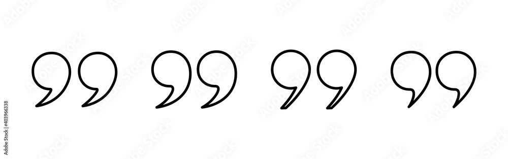 Quote icon vector. Quotation mark symbol. Quote icon vector. Quotation mark symbol.