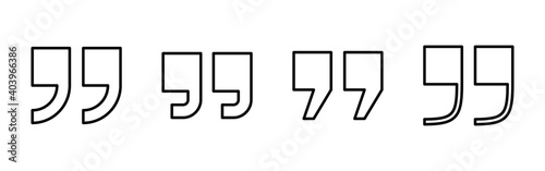 Quote icon vector. Quotation mark symbol.